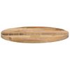 Tablero De Mesa Redondo Madera Maciza Mango Rugosa Ø 40x3,8 Cm