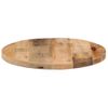 Tablero De Mesa Redondo Madera Maciza Mango Rugosa Ø 40x3,8 Cm