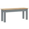 Banco De Comedor Panama Madera Maciza De Pino Gris 105x30x45 Cm