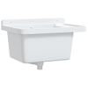 Fregadero Lavabo De Pared Resina Blanco 50x35x24 Cm