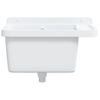 Fregadero Lavabo De Pared Resina Blanco 50x35x24 Cm