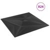 Paneles De Pared 24 Uds Xps Estrella Negro 50x50 Cm 6 M²