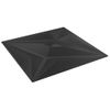 Paneles De Pared 24 Uds Xps Estrella Negro 50x50 Cm 6 M²