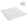 Paneles De Pared 12 Uds Xps Piedra Blanco 50x50 Cm 3 M²