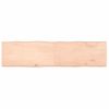 Tablero De Mesa Madera Maciza Borde Natural 160x40x(2-6) Cm