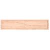 Tablero De Mesa Madera Maciza Borde Natural 200x40x(2-6) Cm