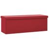 Banco Con Almacenaje Plegable Rojo Vino Tinto Pvc