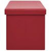 Banco Con Almacenaje Plegable Rojo Vino Tinto Pvc