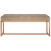 Banco De Terciopelo Beige 110x36x45 Cm