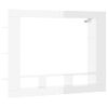 Mueble De Tv Madera De Ingeniería Blanco Brillo 152x22x113 Cm