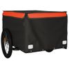 Remolque Para Bicicleta Hierro Negro Y Naranja 45 Kg