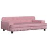 Cama Para Perros De Terciopelo Rosa 90x53x30 Cm