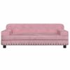 Cama Para Perros De Terciopelo Rosa 90x53x30 Cm