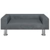 Cama Para Perros De Terciopelo Gris Oscuro 70x45x26,5 Cm