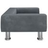 Cama Para Perros De Terciopelo Gris Oscuro 70x45x26,5 Cm