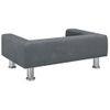 Cama Para Perros De Terciopelo Gris Oscuro 70x45x26,5 Cm