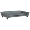 Cama Para Perros De Terciopelo Gris Oscuro 100x50x21 Cm