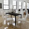 Conjunto De Mesa De Comedor 7 Piezas Blanco Y Negro