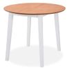 Juego De Comedor De Mdf Y Madera De Caucho 5 Piezas Blanco