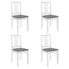 Juego De Muebles De Comedor 5 Piezas Mdf Blanco