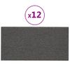 Paneles De Pared 12 Uds Tela Gris Oscuro 60x30 Cm 2,16 M²