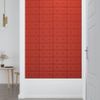 Paneles De Pared 12 Uds Cuero Sintético Rojo 30x15 Cm 0,54 M²