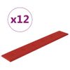 Paneles Pared 12 Uds Cuero Sintético Rojo Tinto 90x15 Cm 1,62m²