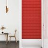 Paneles Pared 12 Uds Cuero Sintético Rojo Tinto 90x15 Cm 1,62m²