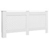 Cubiertas Para Radiador 2 Unidades Mdf Blanco 172x19x81,5 Cm