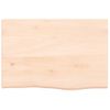 Tablero De Mesa Madera Maciza Roble Sin Tratar 60x40x(2-4) Cm