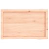 Tablero De Mesa Madera Maciza Roble Sin Tratar 80x50x(2-4) Cm