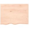 Tablero De Mesa Madera Maciza De Roble Sin Tratar 80x60x2 Cm