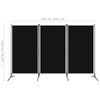 Biombo Divisor De 3 Paneles Negro 260x180 Cm