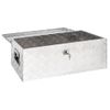 Caja De Almacenaje De Aluminio Plateado 80x39x30 Cm