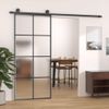 Puerta Corredera Con Set Herrajes Vidrio Esg Aluminio 90x205 Cm