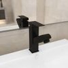 Grifo De Lavabo De Baño Con Función Extraíble Negro 157x172 Mm