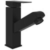 Grifo De Lavabo De Baño Con Función Extraíble Negro 157x172 Mm