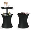 Mesa De Bar Nevera Rattan Antracita 203835