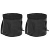 Cubos Plegables 2 Unidades Pvc Negro 20 L