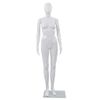 Maniquí De Mujer Completo Base De Vidrio Blanco Brillante 175cm