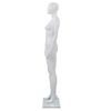 Maniquí De Mujer Completo Base De Vidrio Blanco Brillante 175cm