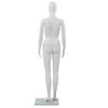 Maniquí De Mujer Completo Base De Vidrio Blanco Brillante 175cm