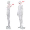 Maniquí De Mujer Completo Base De Vidrio Blanco Brillante 175cm