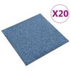 Baldosas De Suelo De Moqueta 20 Uds 5 M² 50x50 Cm Azul