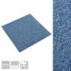 Baldosas De Suelo De Moqueta 20 Uds 5 M² 50x50 Cm Azul