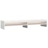 Soporte Para Monitor Madera Maciza De Pino Blanco 100x24x16 Cm