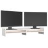 Soporte Para Monitor Madera Maciza De Pino Blanco 100x24x16 Cm