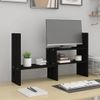 Soporte Para Monitor Madera Maciza Pino Negro (39-72)x17x43 Cm