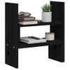 Soporte Para Monitor Madera Maciza Pino Negro (39-72)x17x43 Cm