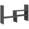 Soporte Para Monitor Madera Maciza Pino Gris (39-72)x17x43 Cm